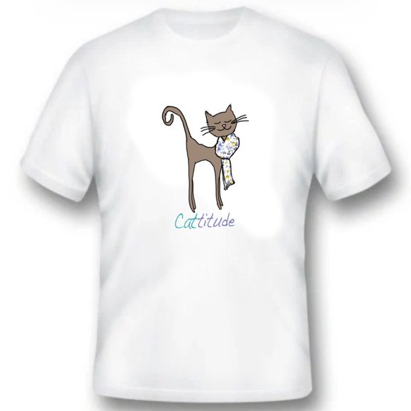 Women's Graphic Print T-Shirt White Crew Neckline Cotton Tee, Size Medium - Picture 3 of 5